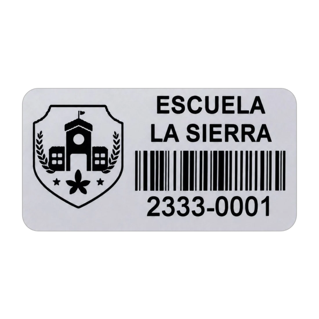 Etiqueta de seguridad VOID adherida a un activo