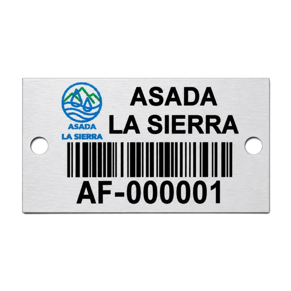 Placa de aluminio con orificios para remaches para activos